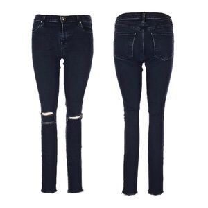 J Brand Blue Mercy Distressed Dark Wash Indigo Skinny Jeans Size 29